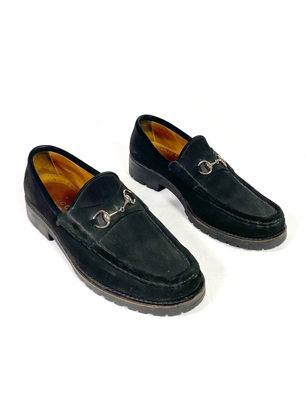 Gucci Horsebit Black Suede Leather Loafers